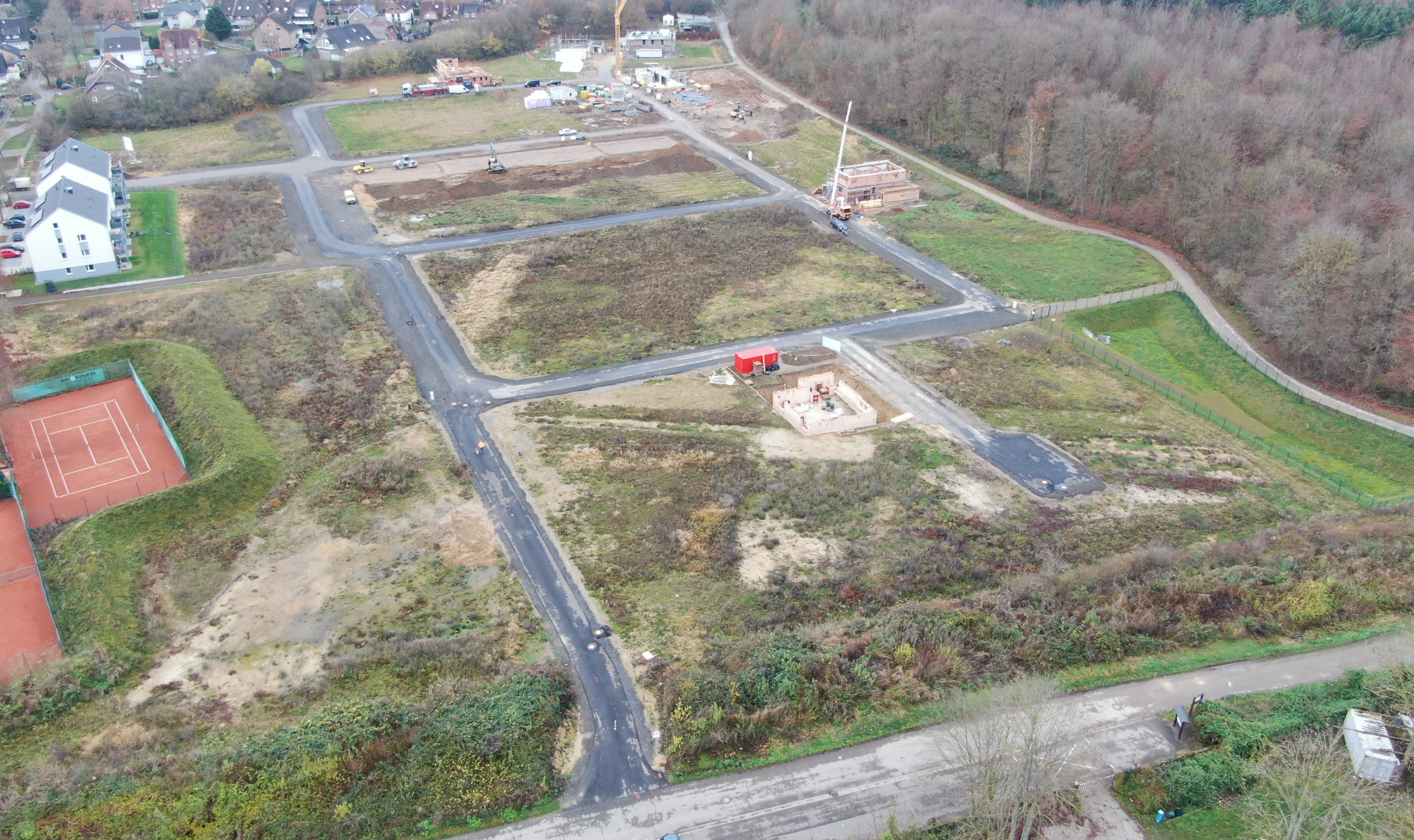 Anfangsphase der Ressourcenschutzsiedlung in Bedburg-Kaster (Foto: Stadt Bedburg)